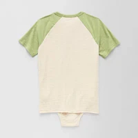 Thereabouts Little & Big Boys Adaptive Henley Neck Short Sleeve Bodysuit