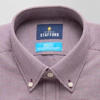 Stafford Slim Coolmax Oxford Mens Fit Long Sleeve Dress Shirt