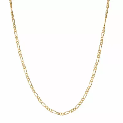 Girls 15 Inch 14K Gold Over Silver Link Necklace