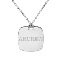 Personalized Sterling Silver 16mm Name Pendant Necklace