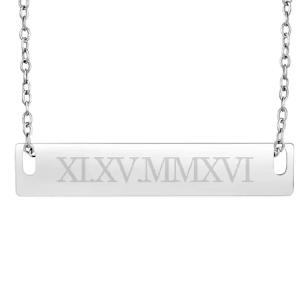 Womens Sterling Silver Name Necklace