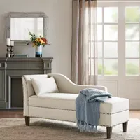 Madison Park Brett Nailhead Trim Chaise Lounge