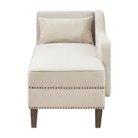 Madison Park Brett Nailhead Trim Chaise Lounge