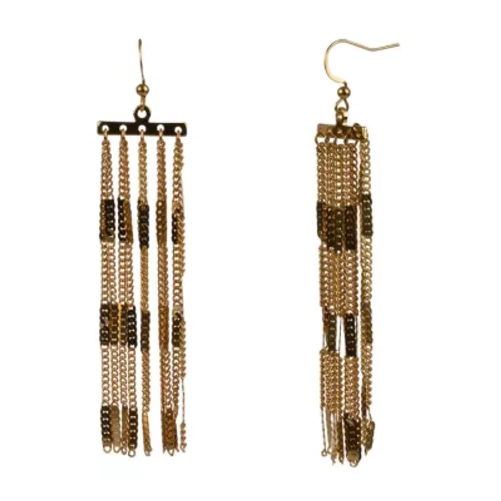 Bold Elements Chain Drop Earrings