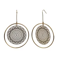 Bold Elements Filigree Circle Drop Earrings