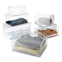 Home Expressions Large Clear Stackable Storage Bin