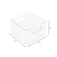 Home Expressions 2-pc. Single Compartment Stackable Storage Bin