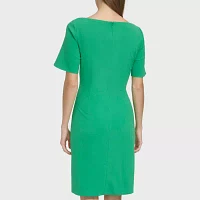 Marc New York Womens Short Sleeve Sheath Dress