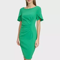 Marc New York Womens Short Sleeve Sheath Dress