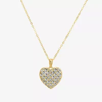 Womens Sterling Silver Heart Pendant Necklace