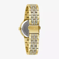 Bulova Womens Crystal Accent Gold Tone Stainless Steel 2-pc. Watch Boxed Set 98x133