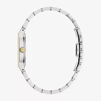 Bulova Womens Diamond Accent Two Tone Stainless Steel Bracelet Watch 98p224