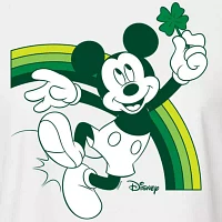 Juniors Disney Womens Crew Neck Short Sleeve Mickey and Friends Graphic T-Shirt