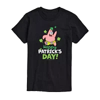 Juniors Squarepants Happy Patrick'S Day Tee Womens Crew Neck Short Sleeve Spongebob Graphic T-Shirt