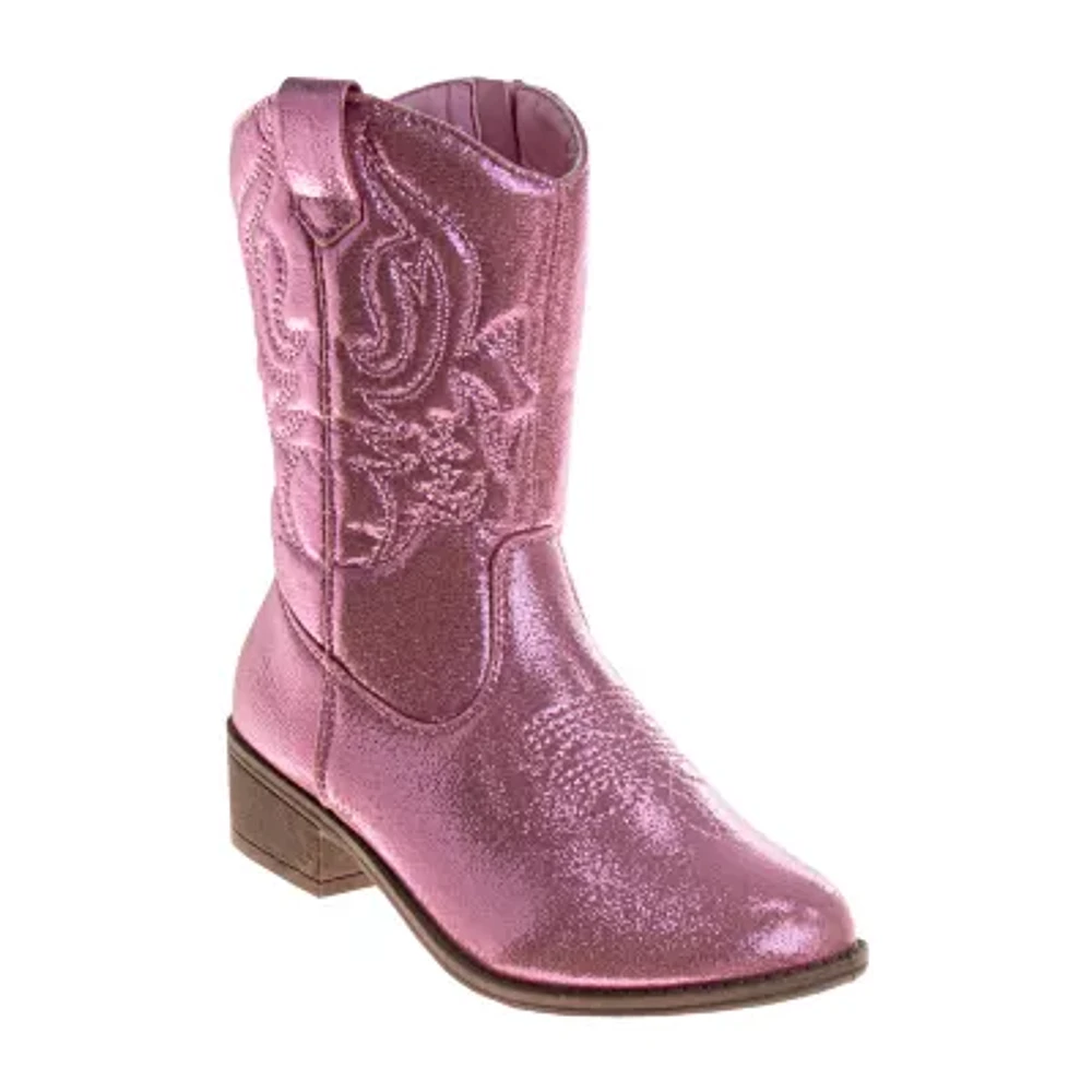 Kensie Little & Big Girls Flat Heel Cowboy Boots