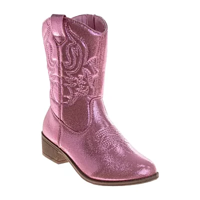 Kensie Little & Big  Girls Flat Heel Cowboy Boots