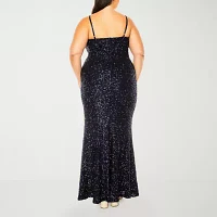 B. Smart Womens Sleeveless Sequin Bodycon Dress Juniors Plus