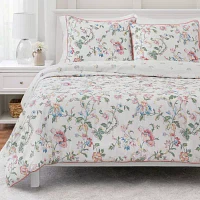 Martha Stewart Gretchen 3-pc. Floral Midweight Reversible Comforter Set