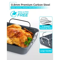 Black+Decker 16.5"x13" Non-Stick Roasting Pan with Rack