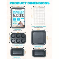 Black+Decker Carbon Steel 6-pc. Non-Stick Bakeware Set