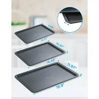 Black+Decker Carbon Steel 3-pc. Non-Stick Cookie Sheet