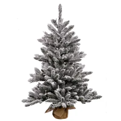 Vickerman Flocked Anoka Pine Artificial ChristmasTree Unlit