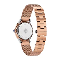 Citizen Womens Diamond Accent Rose Goldtone Stainless Steel Bracelet Watch Em0796-75d