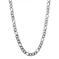 J.P. Army Stainless Steel 24 Inch Link Round Chain Necklace