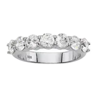 DiamonArt® 3MM 1 3/4 CT. T.W. White Cubic Zirconia Platinum Over Silver Round Band