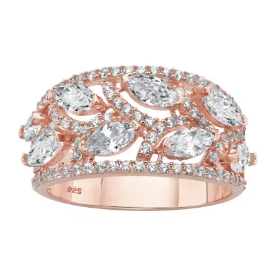 DiamonArt® 4MM 2 3/4 CT. T.W. White Cubic Zirconia Sterling Silver Band