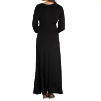 24seven Comfort Apparel Womens Long Sleeve Maxi Dress Maternity