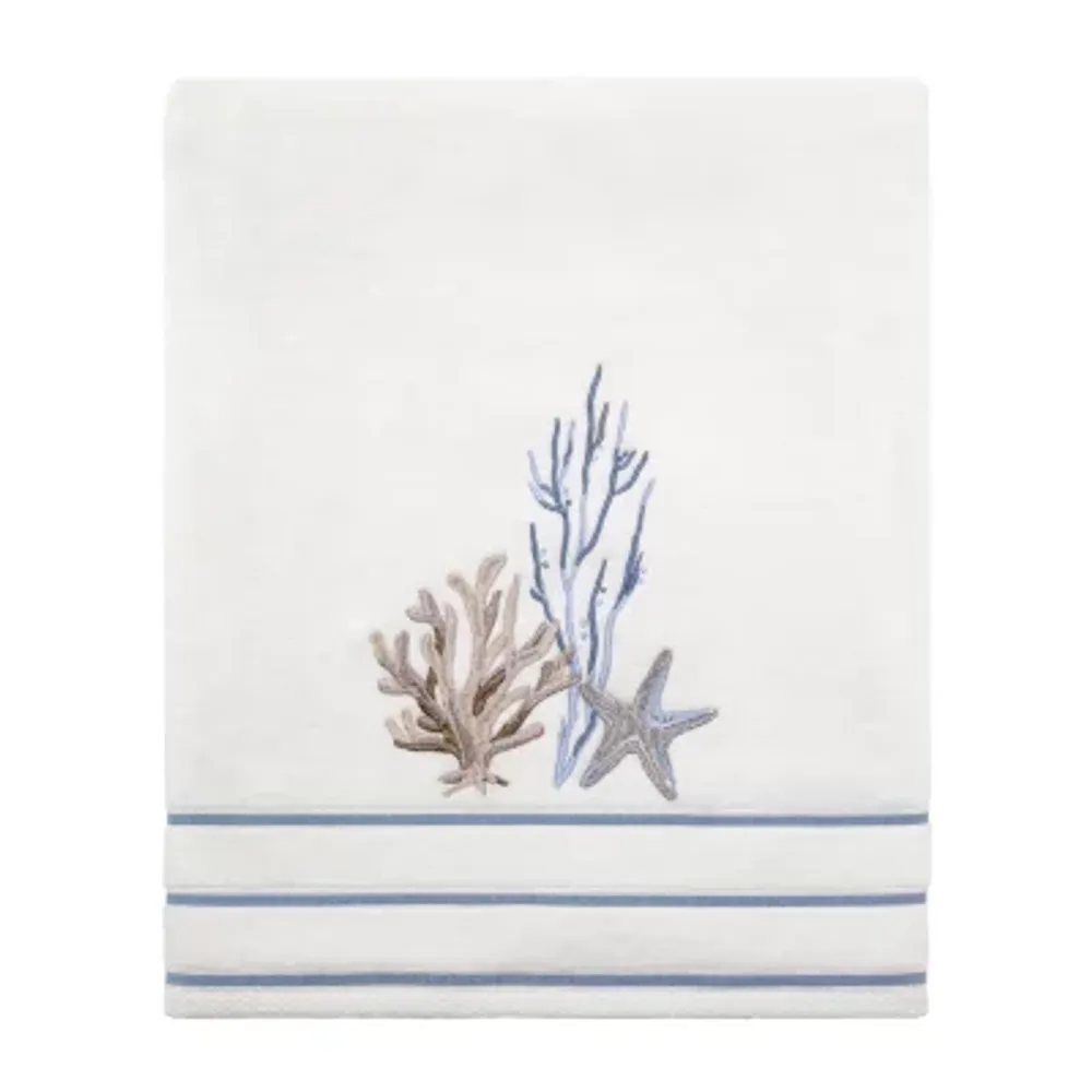 Avanti Coastal Terrazzo Bath Towel - White