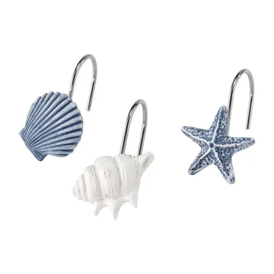 Avanti Abstract Coastal Shower Curtain Hooks