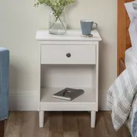 Modern 1 Drawer Open Storage Nightstand