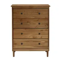 Modern 4 Drawer Simple Wood Dresser