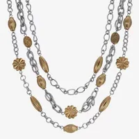 1928 Two-Tone 18 Inch Link Strand Necklace