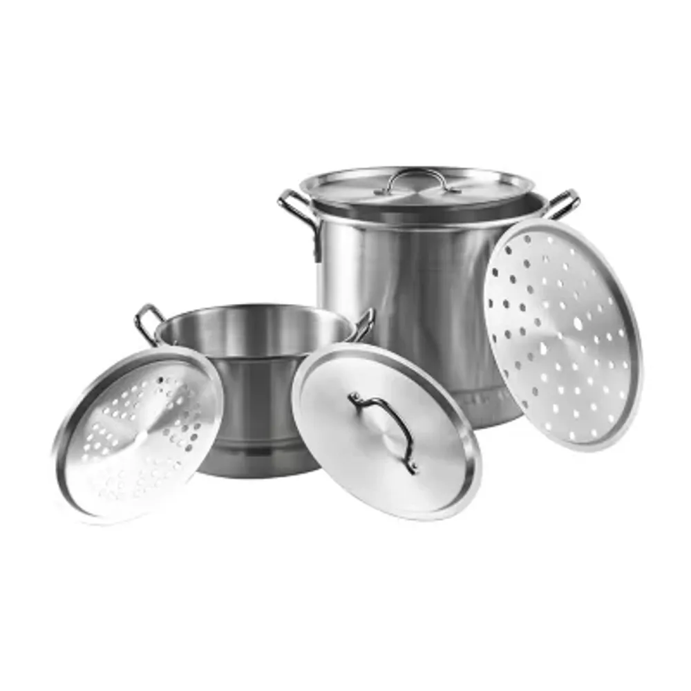 IMUSA 2-pc. Aluminum Steamer Set with Lids