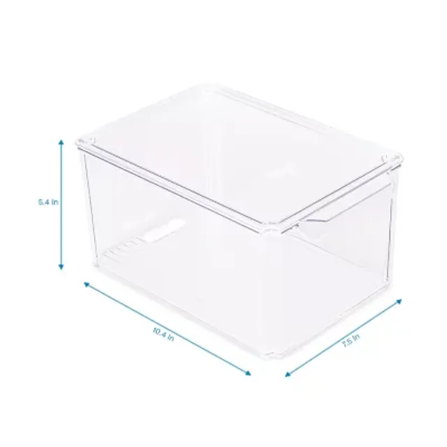 Home Expressions Acrylic 4-pc. Stackable Storage Bin Set, Color: White -  JCPenney