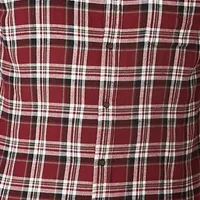 St. John's Bay Big and Tall Mens Classic Fit Long Sleeve Plaid Button-Down Flannel Shirt