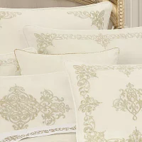 Queen Street Nicolas Winter White Embellished Square Throw Pillow