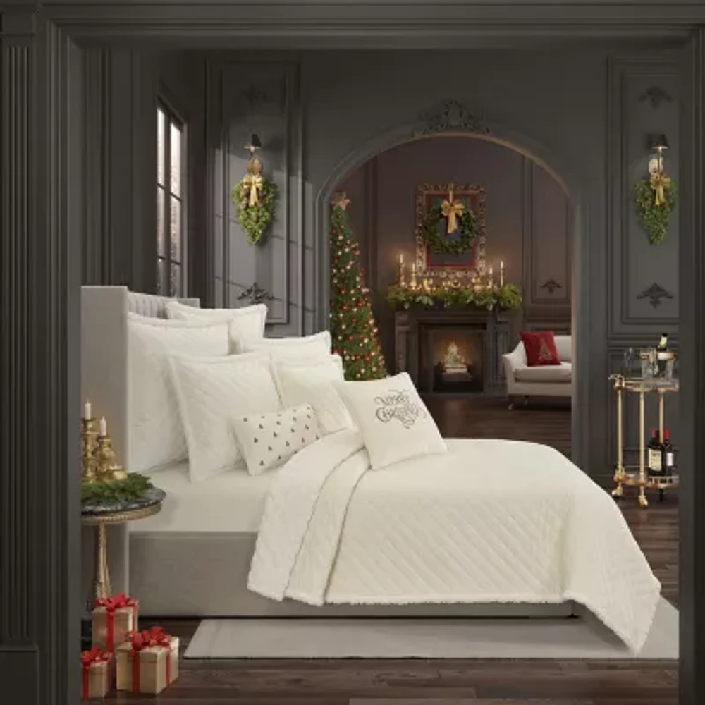 Queen Street Cozy Winter White 3-pc. Quilt Set