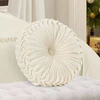 Queen Street Nicolas Winter White Round Throw Pillow