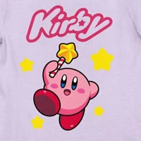 Little & Big Girls Kirby Round Neck Short Sleeve Nintendo Graphic T-Shirt