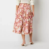 Ryegrass Womens Mid Rise Long A-Line Skirt