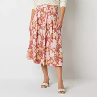 Ryegrass Womens Mid Rise Long A-Line Skirt