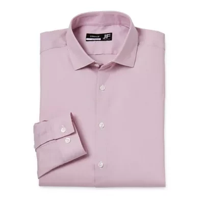 J. Ferrar Ultra Comfort Mens Regular Fit Stretch Fabric Wrinkle Free Long Sleeve Dress Shirt