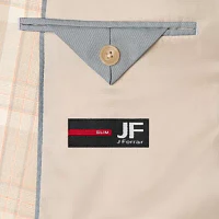 J. Ferrar Mens Slim Plaid Classic Fit Sport Coats