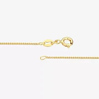 Womens Lab Created Yellow Sapphire 18K Gold Over Silver Flower Pendant Necklace