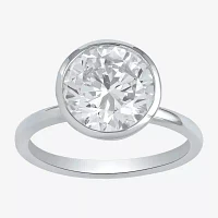 (F / Si1) Womens 3 CT. Lab Grown White Diamond 10K Gold Round Solitaire Engagement Ring