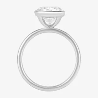 (F / Si1) Womens 3 CT. Lab Grown White Diamond 10K Gold Oval Solitaire Engagement Ring